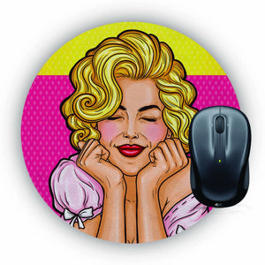 Peaceful Girl Mouse Pad (Round)