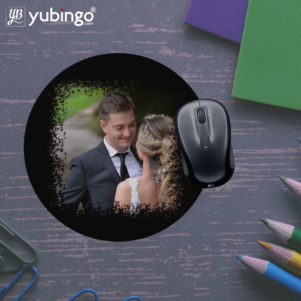 Photo in Grunge Finish Mouse Pad (Round)-Image5