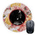 Photo on Flowers Background Mouse Pad (Round)