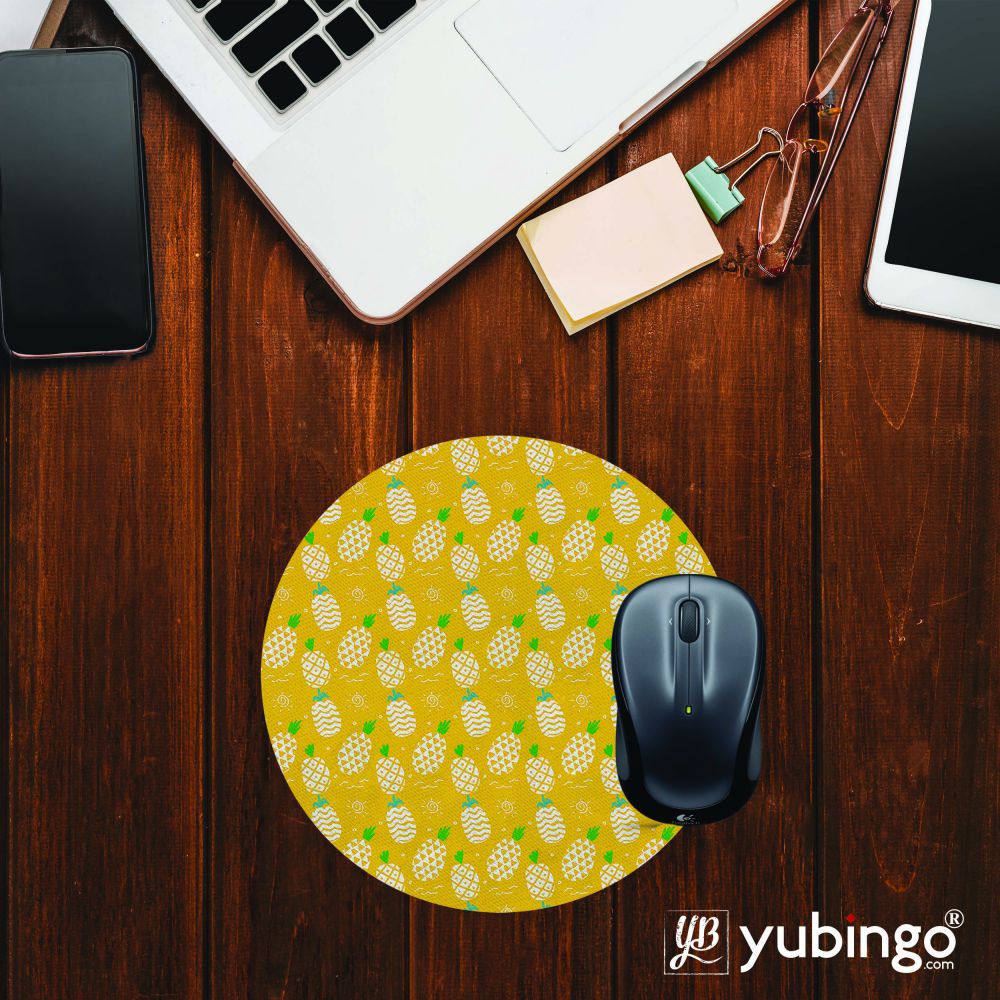 Pineapple Pattern Mouse Pad (Round)