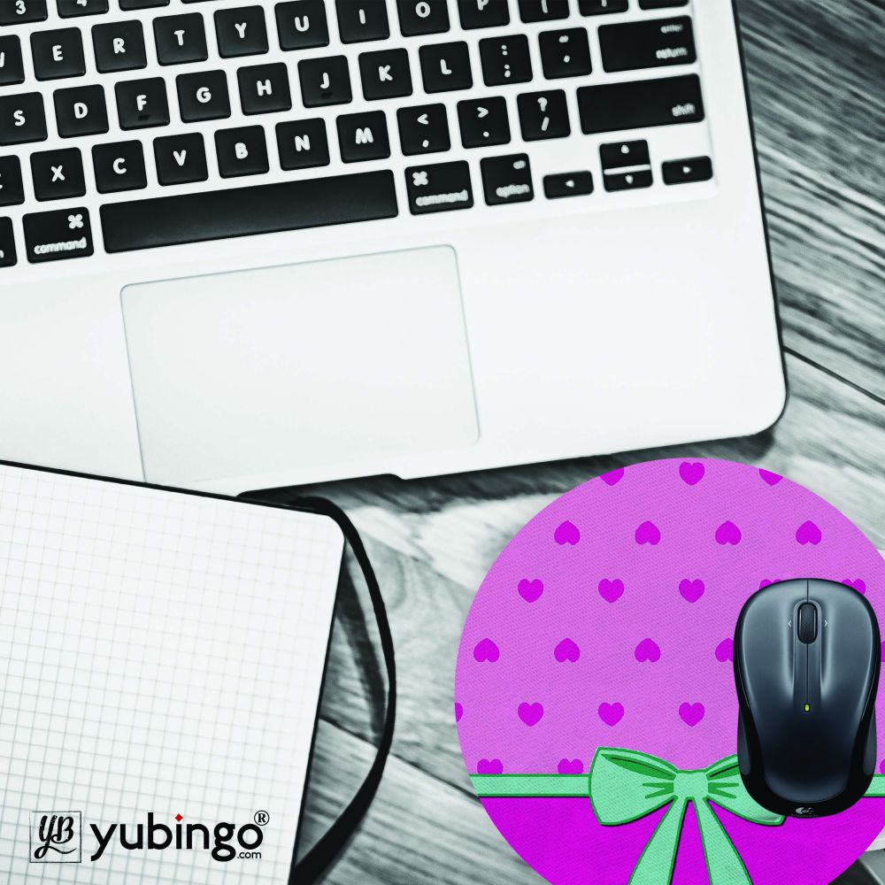 Pink Knot Mouse Pad (Round)-Image4
