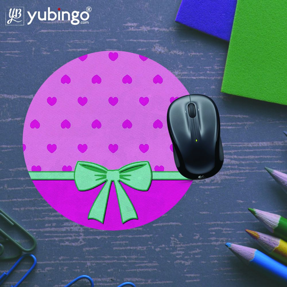 Pink Knot Mouse Pad (Round)-Image5