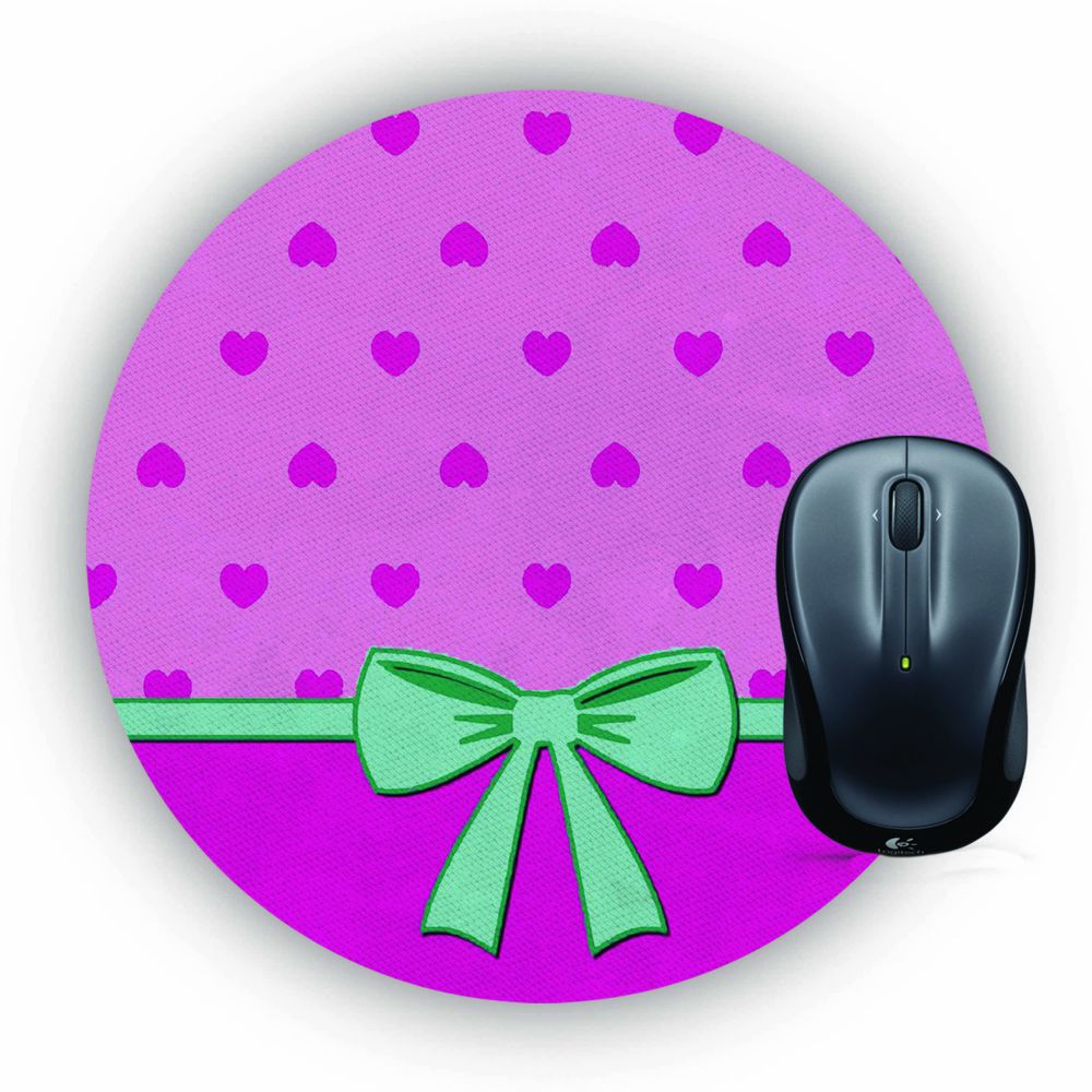 Pink Knot Mouse Pad (Round)