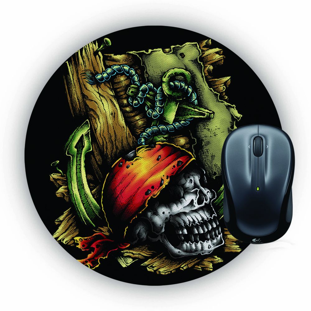 Pirate Skull Mouse Pad (Round)