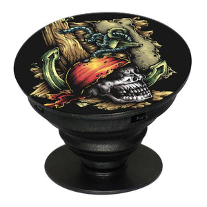 Pirate Skull Mobile Grip Stand (Black)