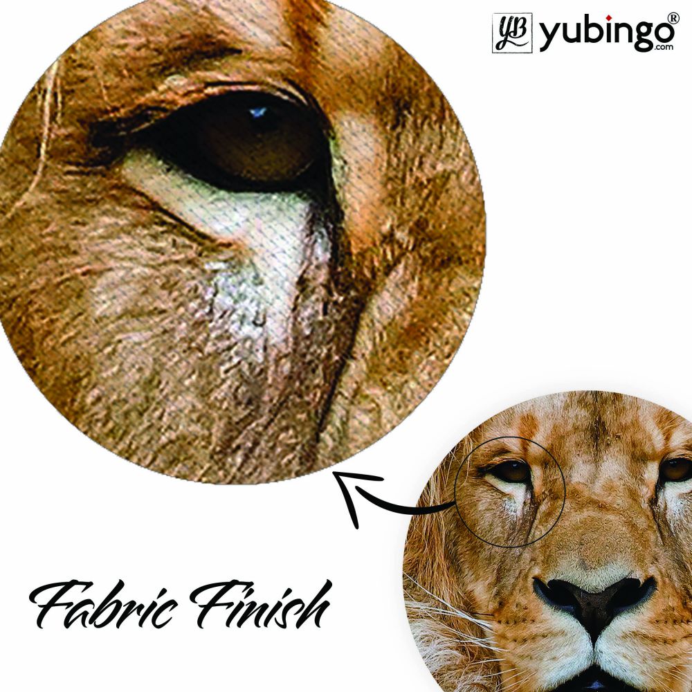 Portrait of Lion Mouse Pad (Round)-Image3