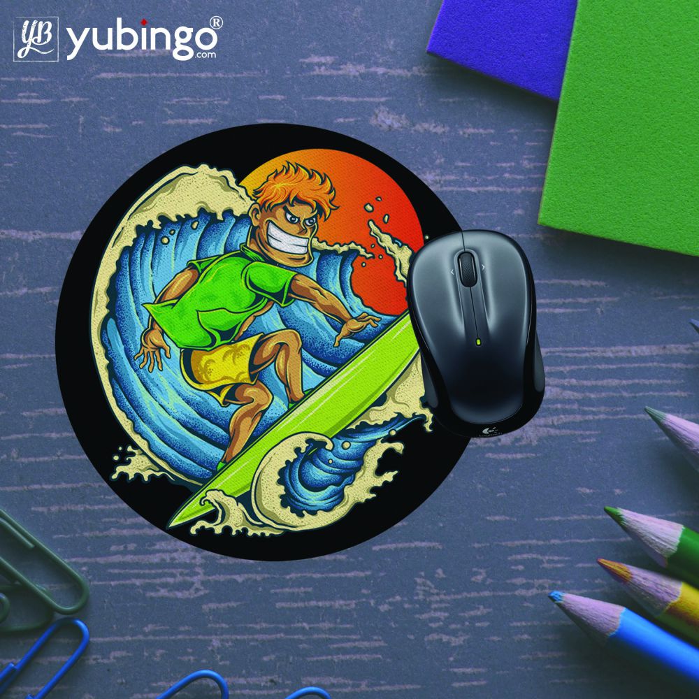 Pro Surfer Mouse Pad (Round)-Image5