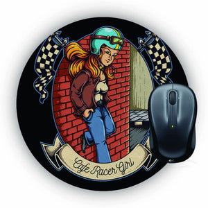 Racer Girl Mouse Pad (Round)