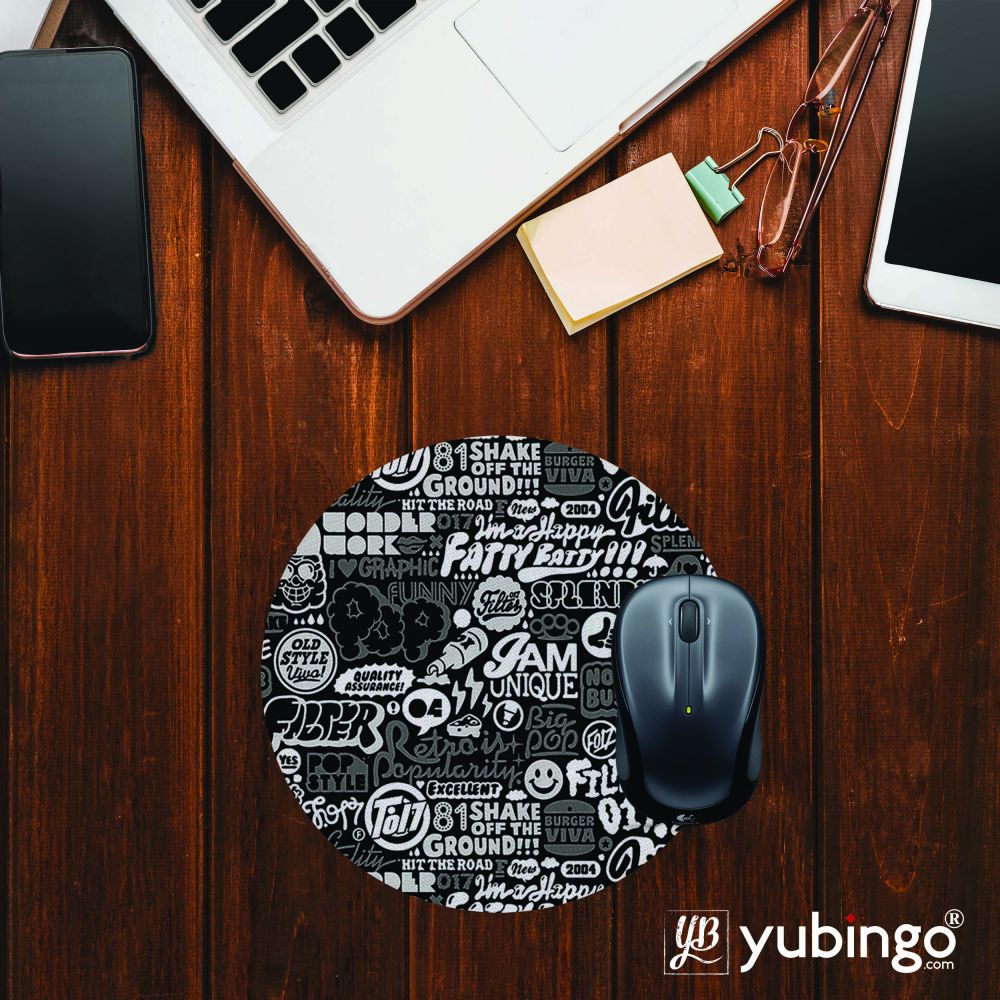 Random Quotes Mouse Pad (Round)-Image2