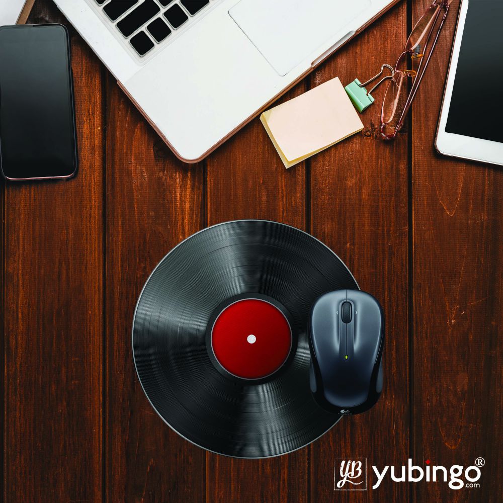 Record Player Mouse Pad (Round)-Image2