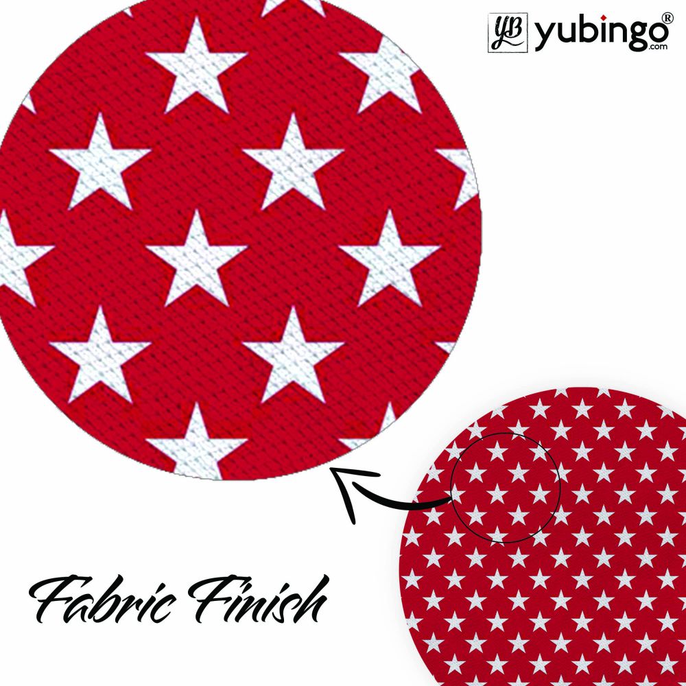 Red Stars Mouse Pad (Round)-Image3