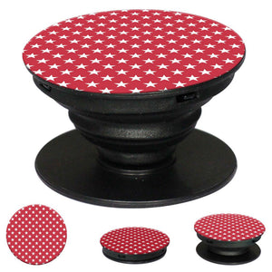 Red Stars Mobile Grip Stand (Black)-Image2