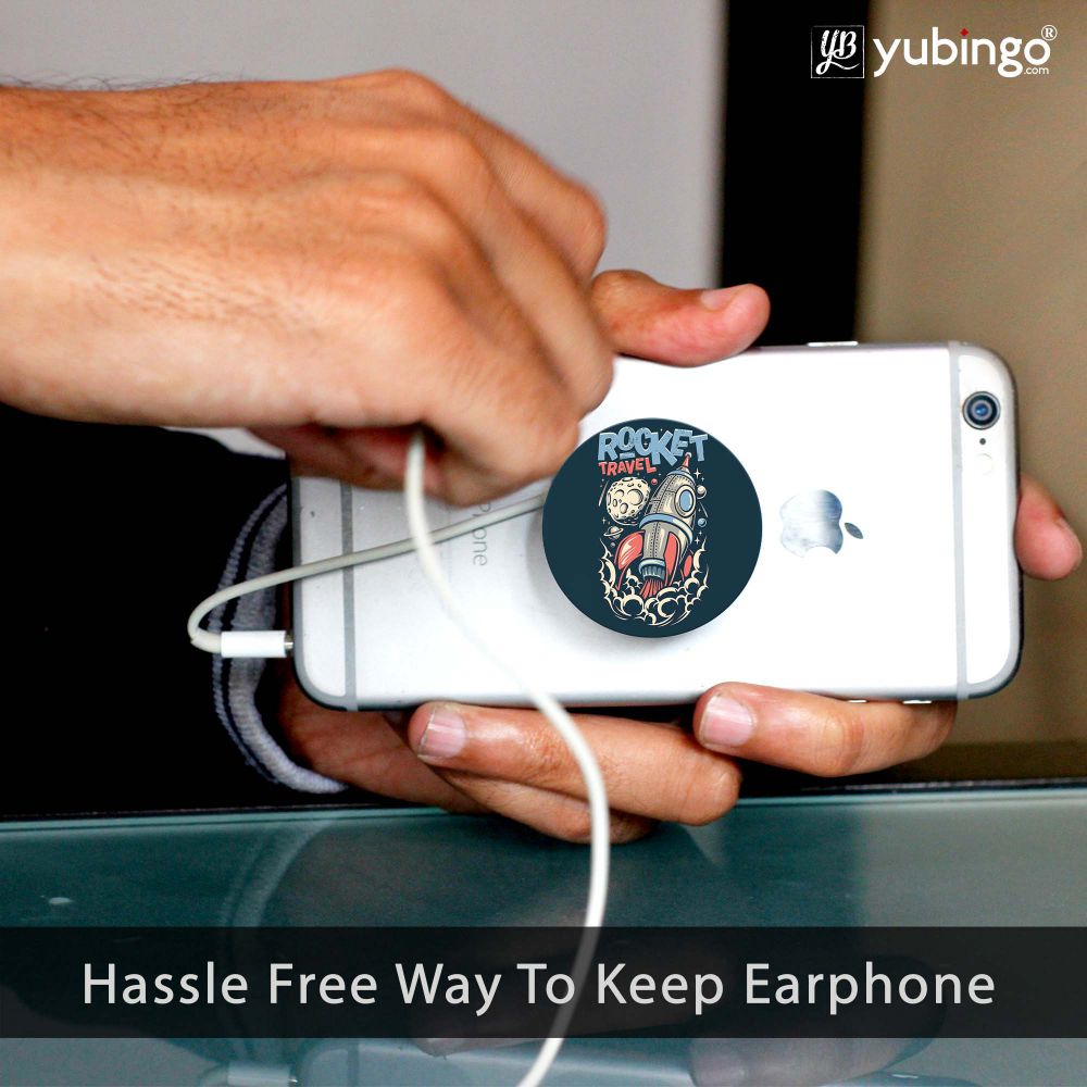 Rocket Travel Mobile Grip Stand (Black)-Image4