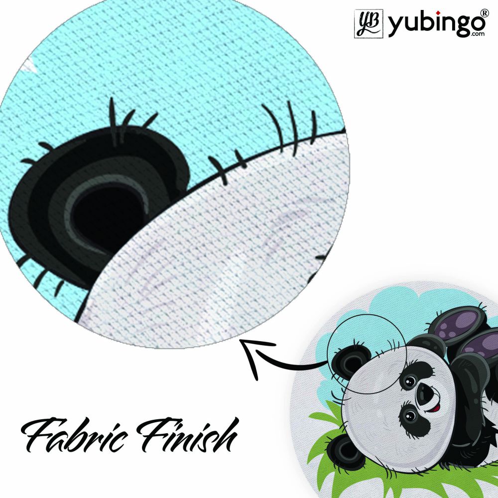 Rolling Panda Mouse Pad (Round)-Image3