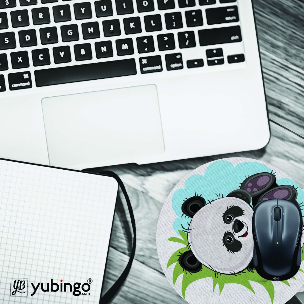 Rolling Panda Mouse Pad (Round)-Image4