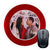 Round Photo on Red Background Mouse Pad (Round)