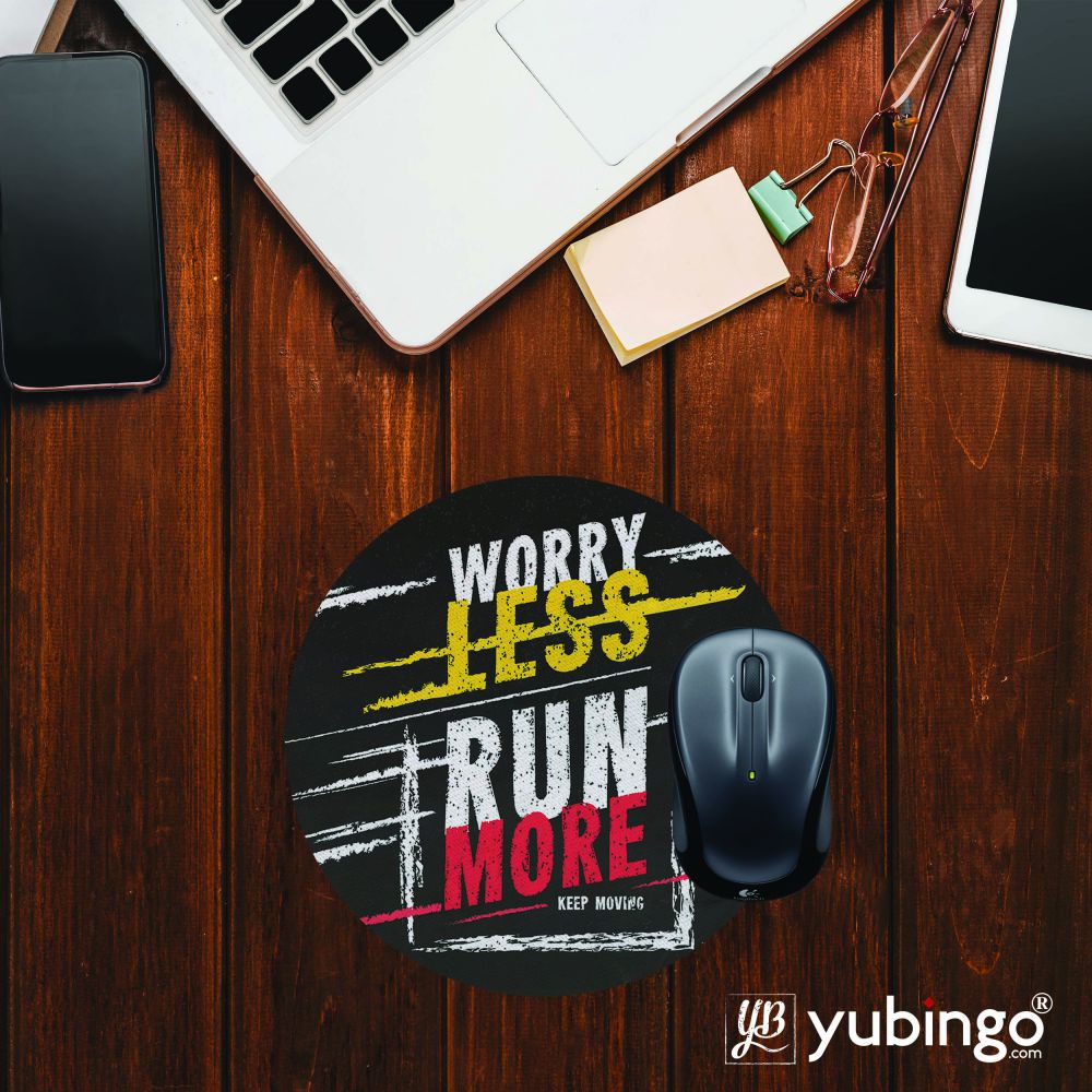 Run More Mouse Pad (Round)-Image2