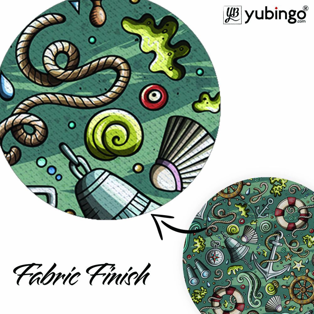 Sea Green Mouse Pad (Round)-Image3