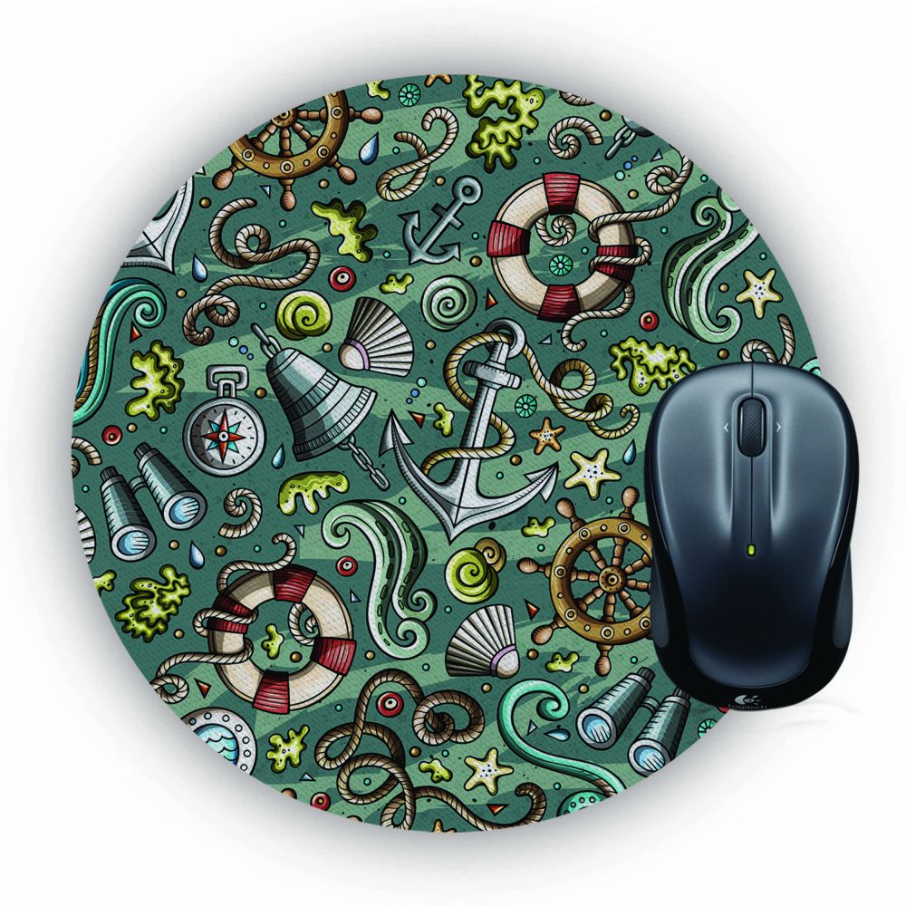 Sea Green Mouse Pad (Round)