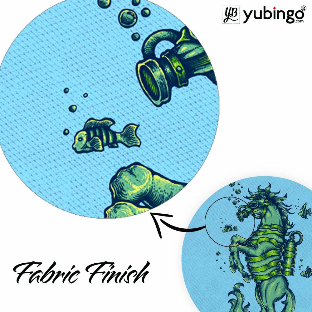 Sea Horse Mouse Pad (Round)-Image3