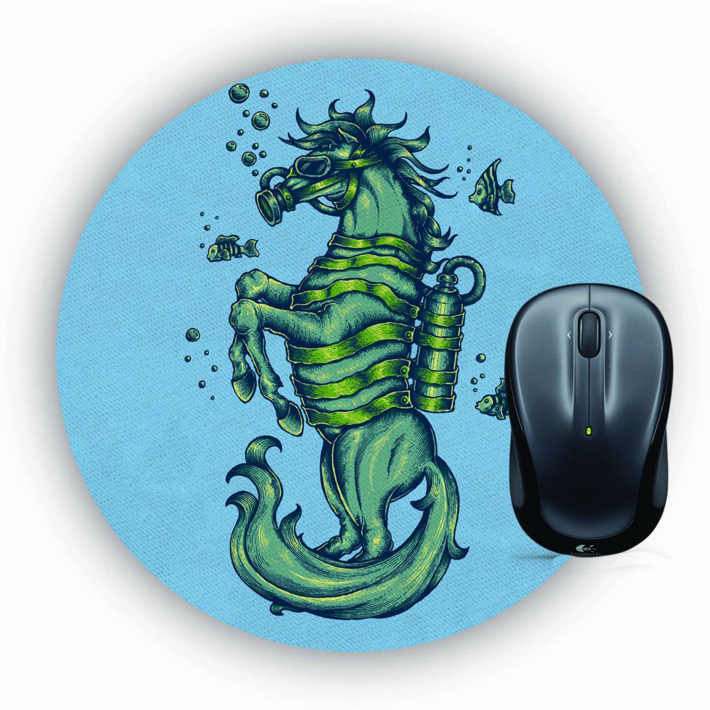 Sea Horse Mouse Pad (Round)