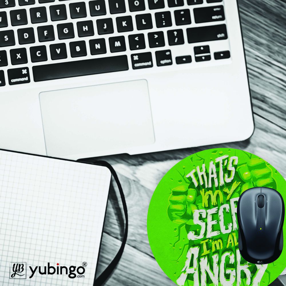 Secret I Am Always Angry Mouse Pad (Round)-Image4