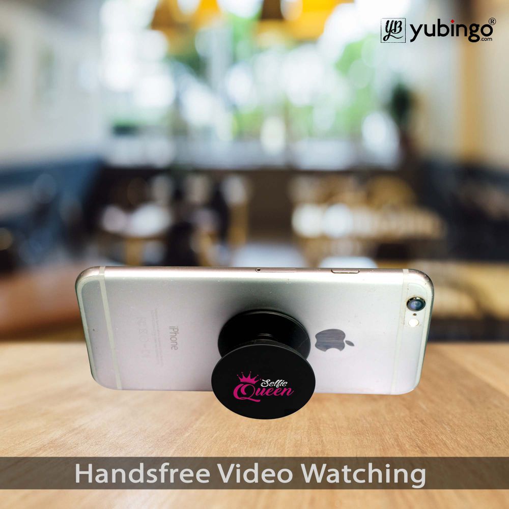 Selfie Queen Mobile Grip Stand (Black)-Image3