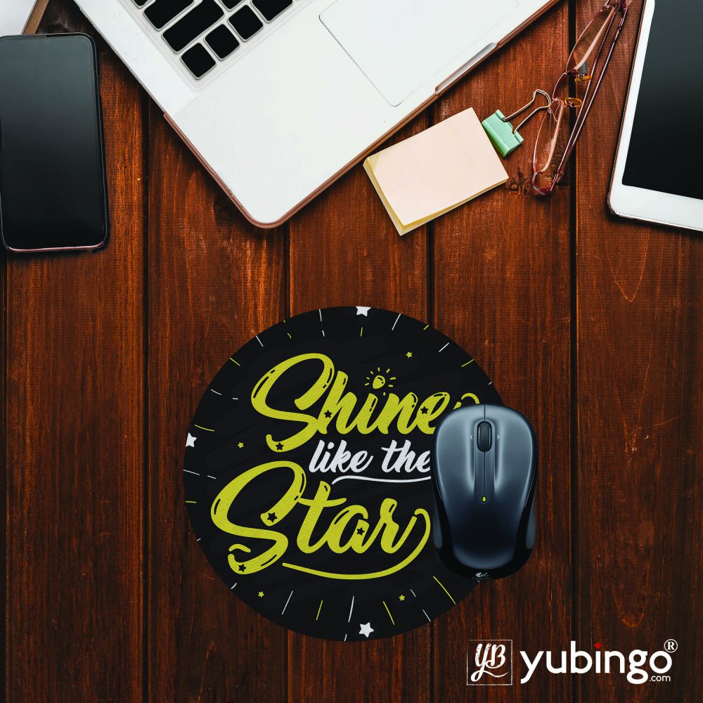 Shine Like Star Mouse Pad (Round)-Image2