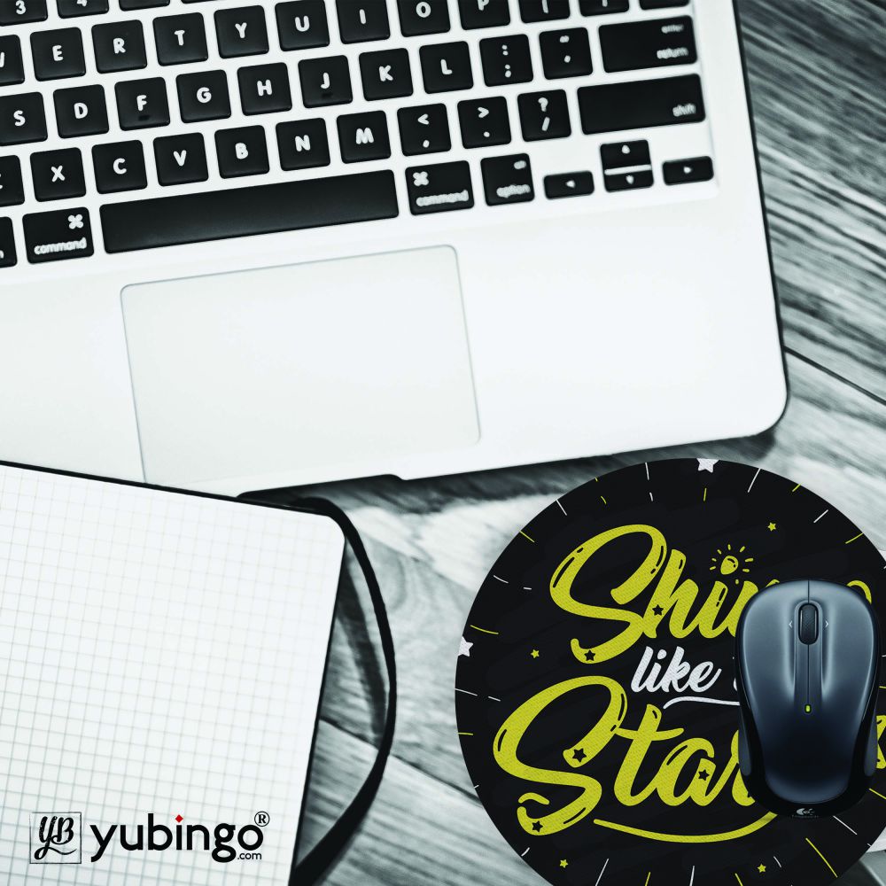 Shine Like Star Mouse Pad (Round)-Image4