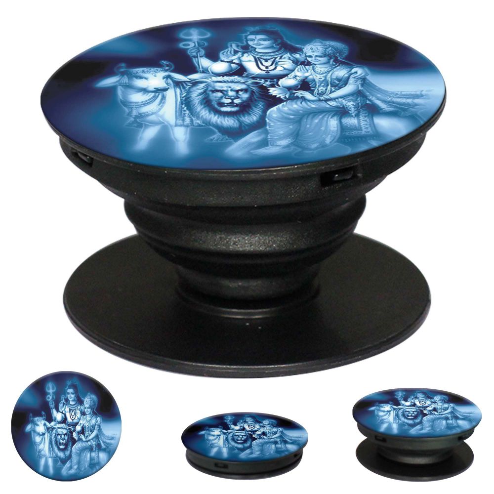 Shiv Parvati Mobile Grip Stand (Black)-Image2