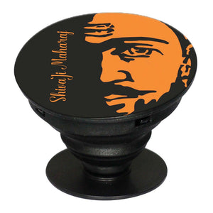 Shivaji Maharaj Mobile Grip Stand (Black)