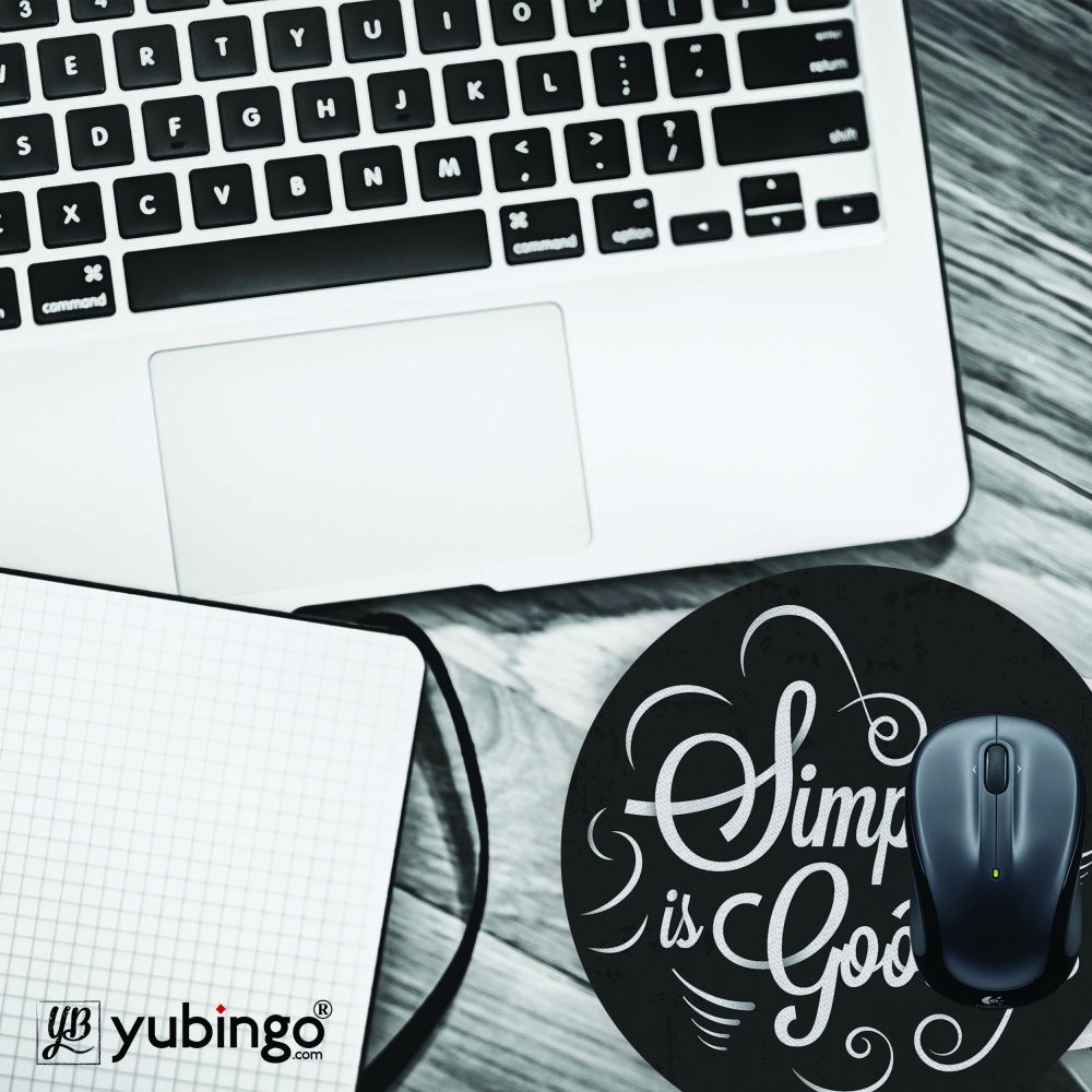 Simple is Good Mouse Pad (Round)-Image4