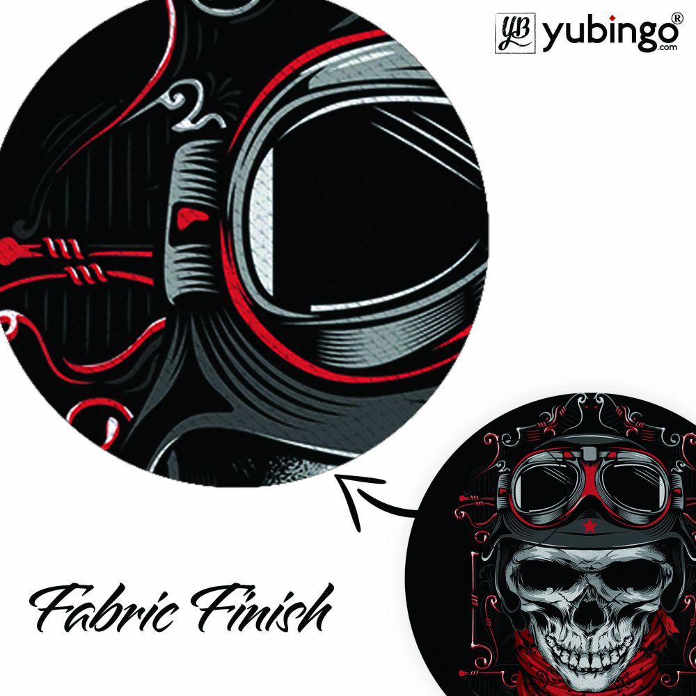 Skull Army Mouse Pad (Round)-Image3
