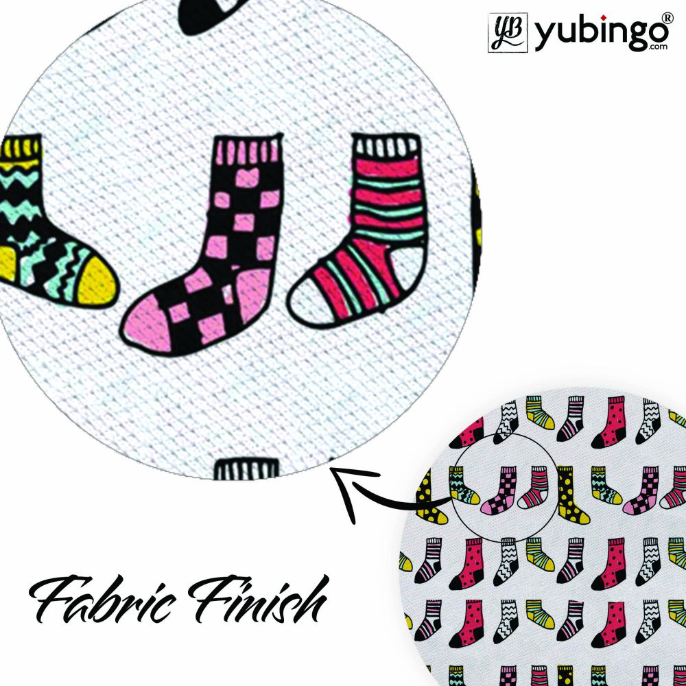 Socks Pattern Mouse Pad (Round)-Image3