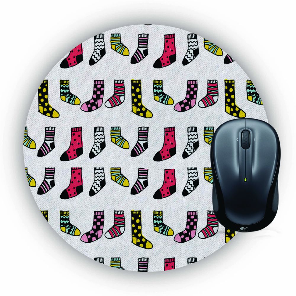 Socks Pattern Mouse Pad (Round)