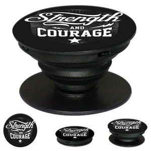 Strength and Courage Mobile Grip Stand (Black)-Image2