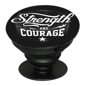 Strength and Courage Mobile Grip Stand (Black)