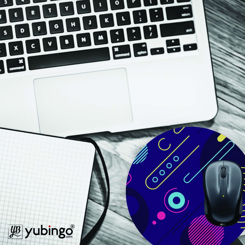 Stylish Pattern Mouse Pad (Round)-Image4