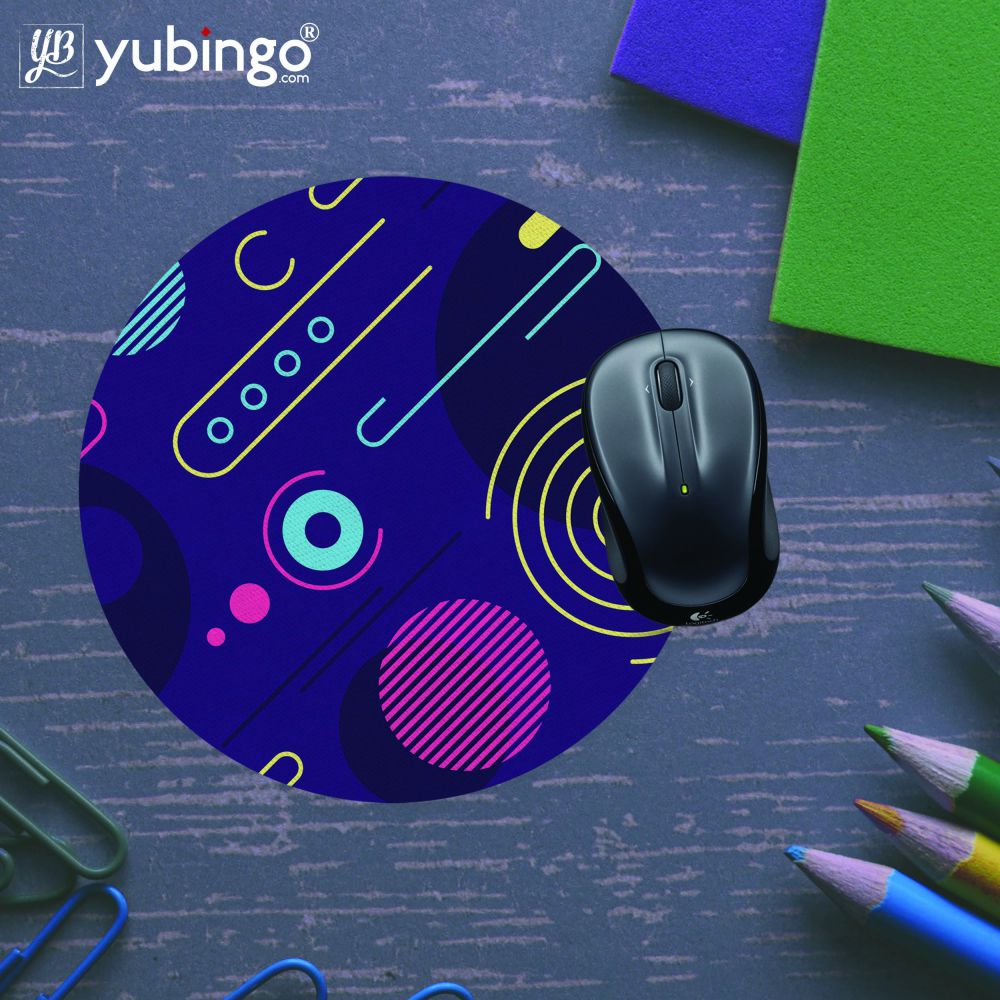 Stylish Pattern Mouse Pad (Round)-Image5