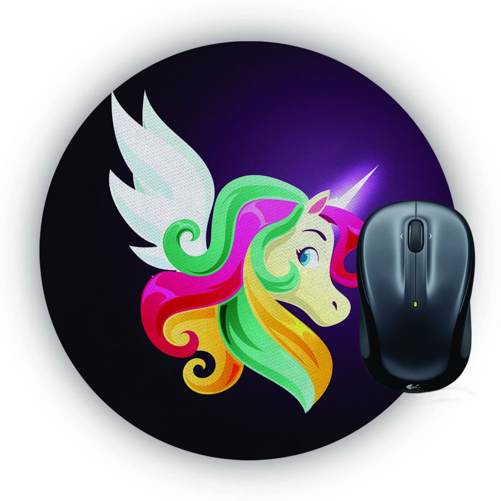Stylish Unicorn Mouse Pad (Round)