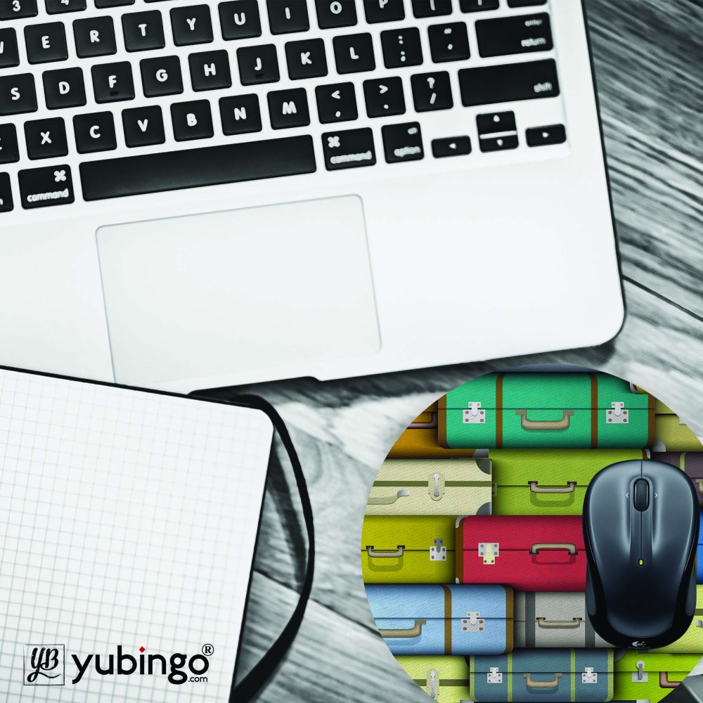Suitcases Mouse Pad (Round)-Image4