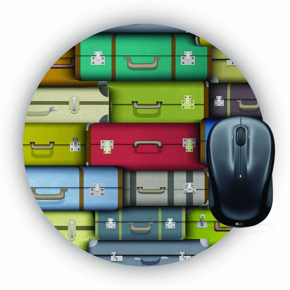 Suitcases Mouse Pad (Round)