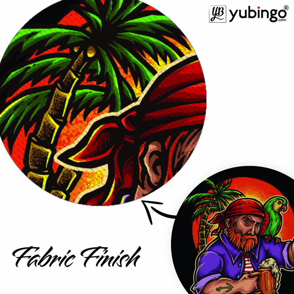 Sunset Drink Mouse Pad (Round)-Image3