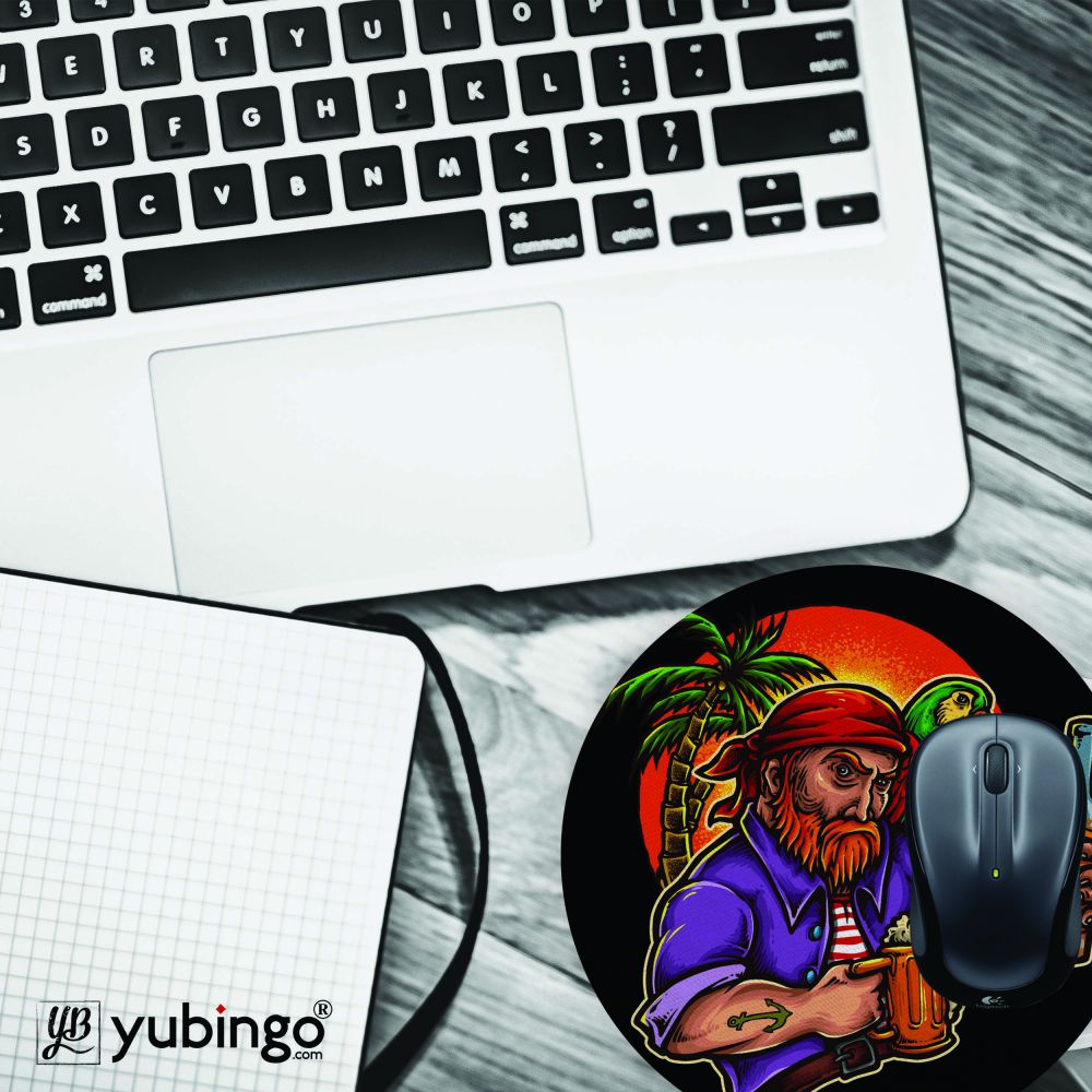 Sunset Drink Mouse Pad (Round)-Image4