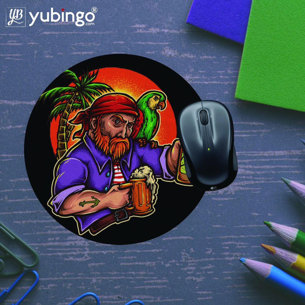 Sunset Drink Mouse Pad (Round)-Image5