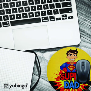 Super Dad Mouse Pad (Round)-Image4