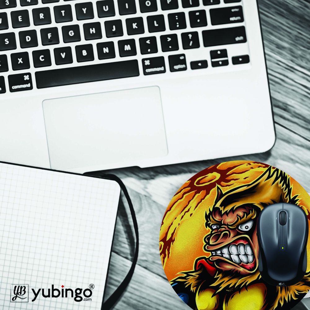 Super Monkey Mouse Pad (Round)-Image4