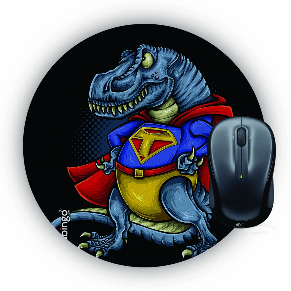 Super T-Rex Mouse Pad (Round)