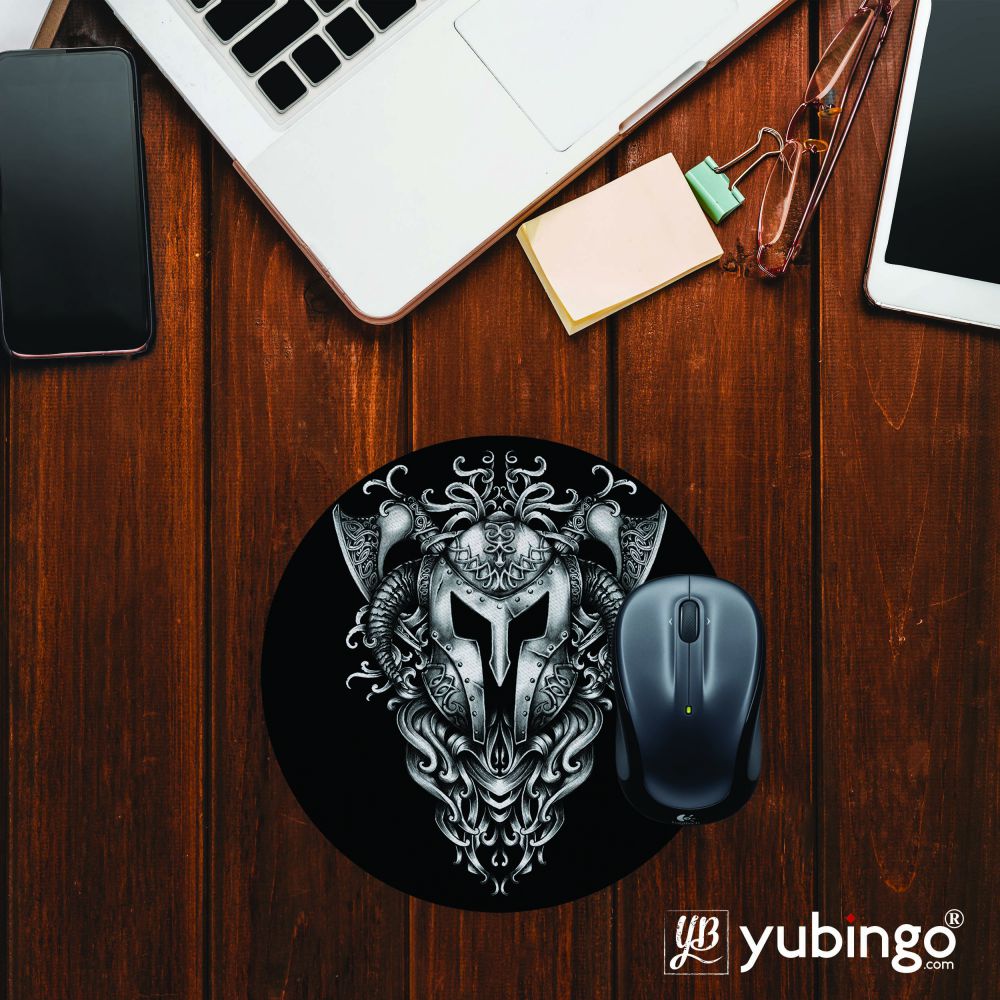 The Armor of Viking Mouse Pad (Round)-Image2