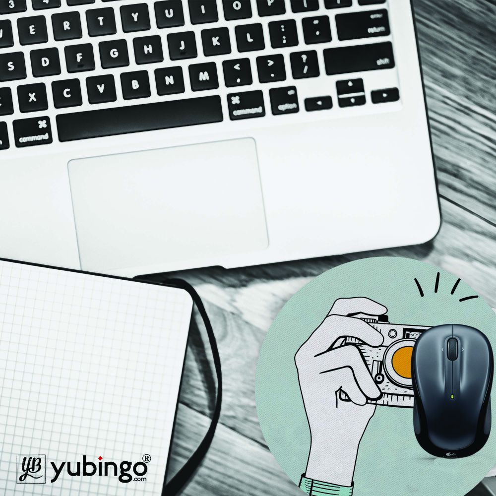 The Photographer Mouse Pad (Round)-Image4